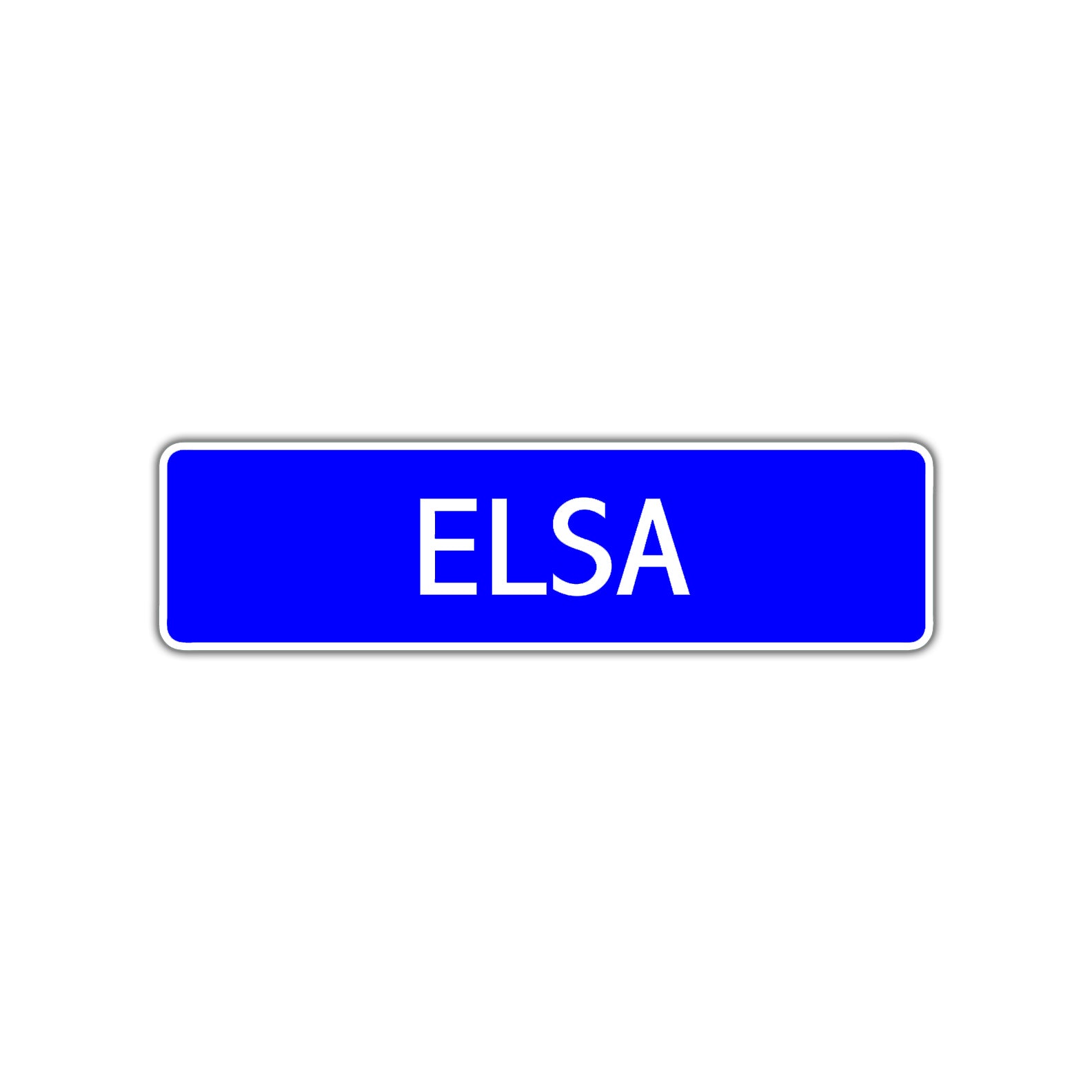 Elsa Street Metal Sign Plate