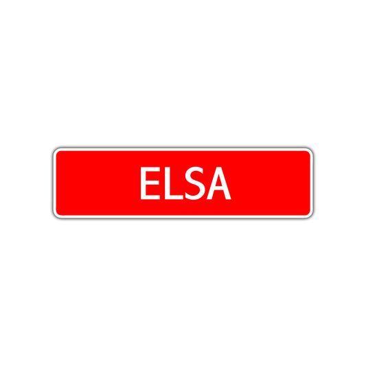 Elsa Street Sign
