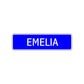 Emelia Street Metal Sign Plate