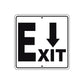 Exit Down Side Exit Directional Metal Sign Plate