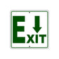 Exit Down Side Exit Directional Sign Plate