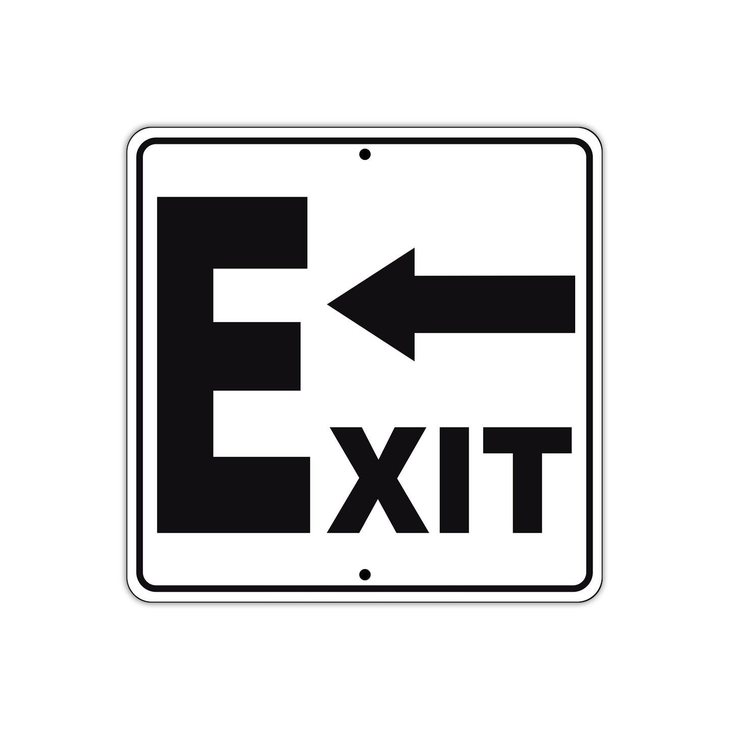 Exit Left Side Exit Directional Metal Sign  