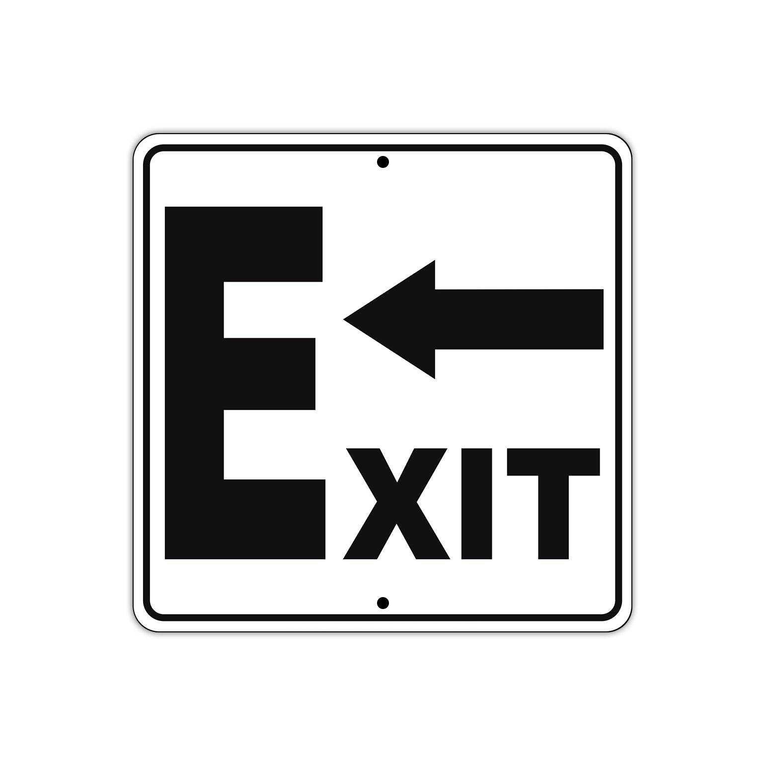 Exit Left Side Exit Directional Metal Sign  