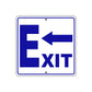 Exit Left Side Exit Directional Metal Sign Plate