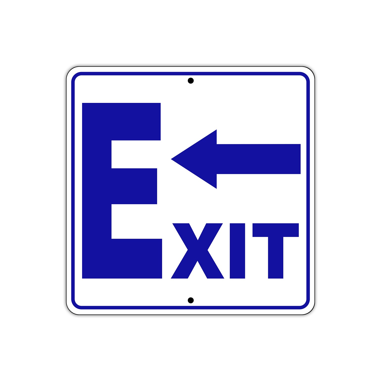 Exit Left Side Exit Directional Metal Sign Plate