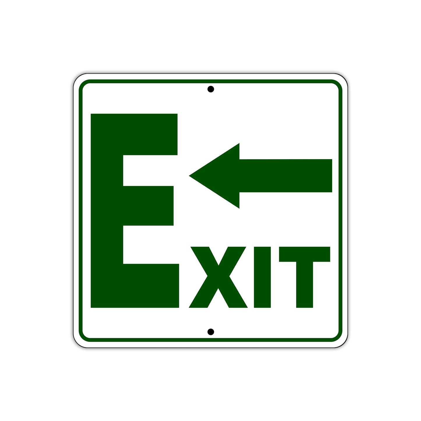 Exit Left Side Exit Directional Sign Plate