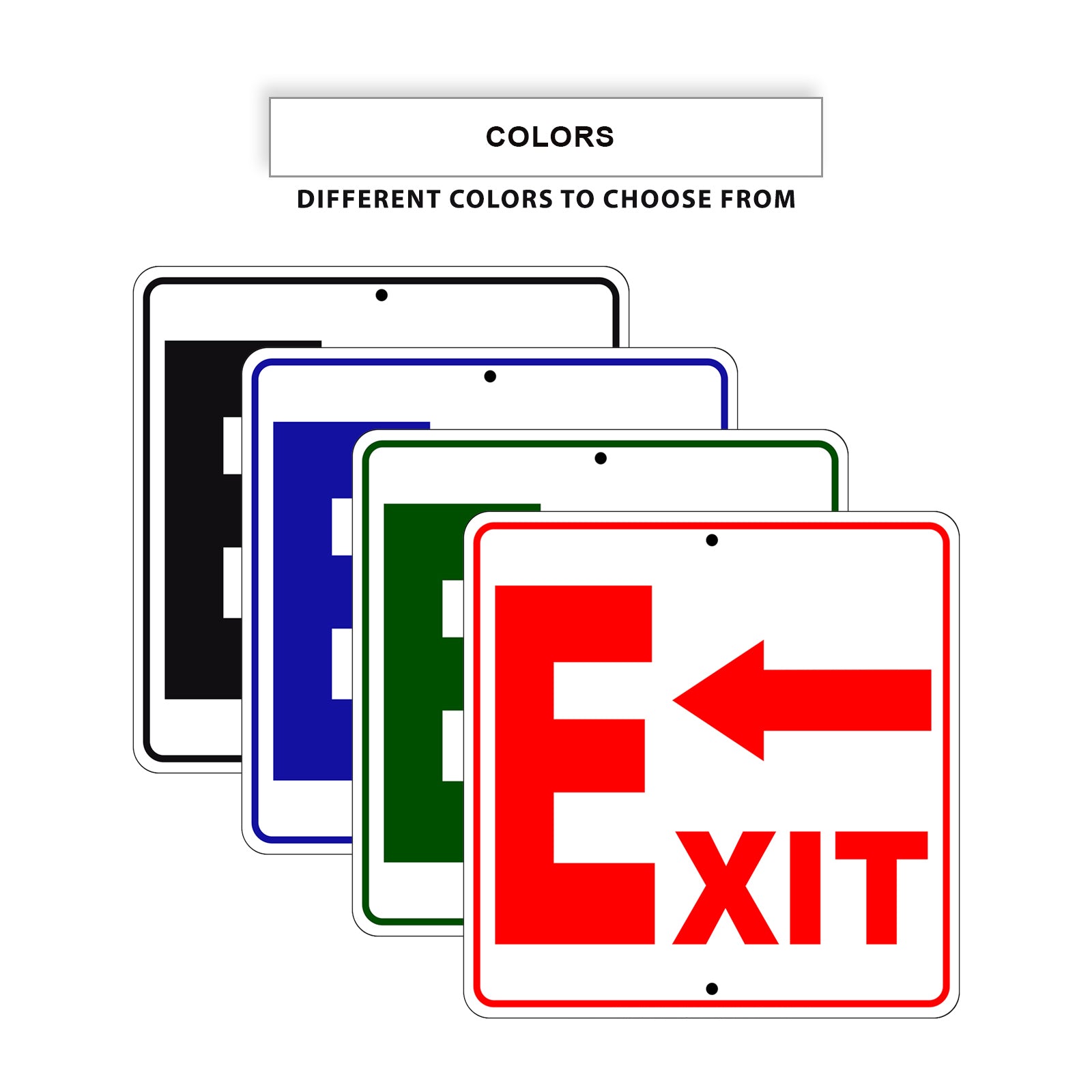 Exit Left Side Exit Directional Signs