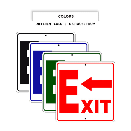 Exit Left Side Exit Directional Signs