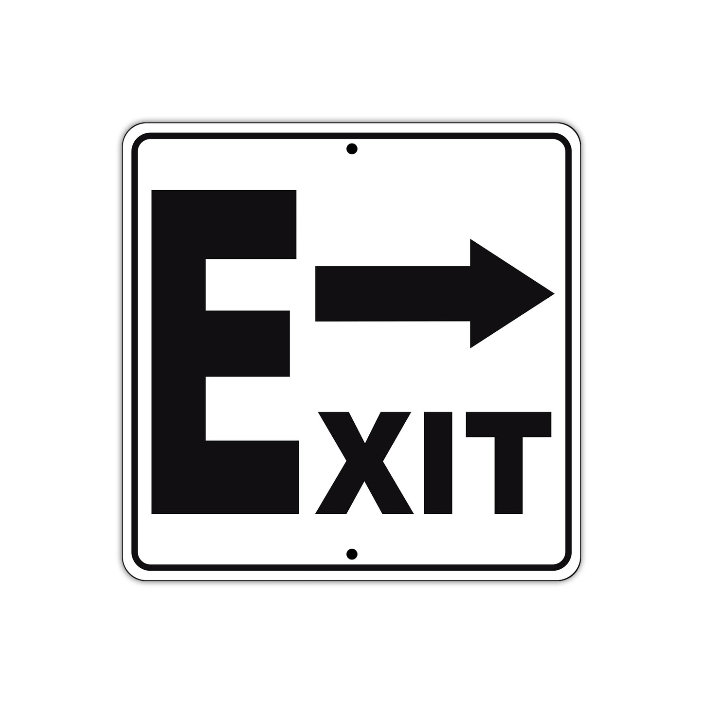 Exit Right Side Exit Directional Metal Sign  