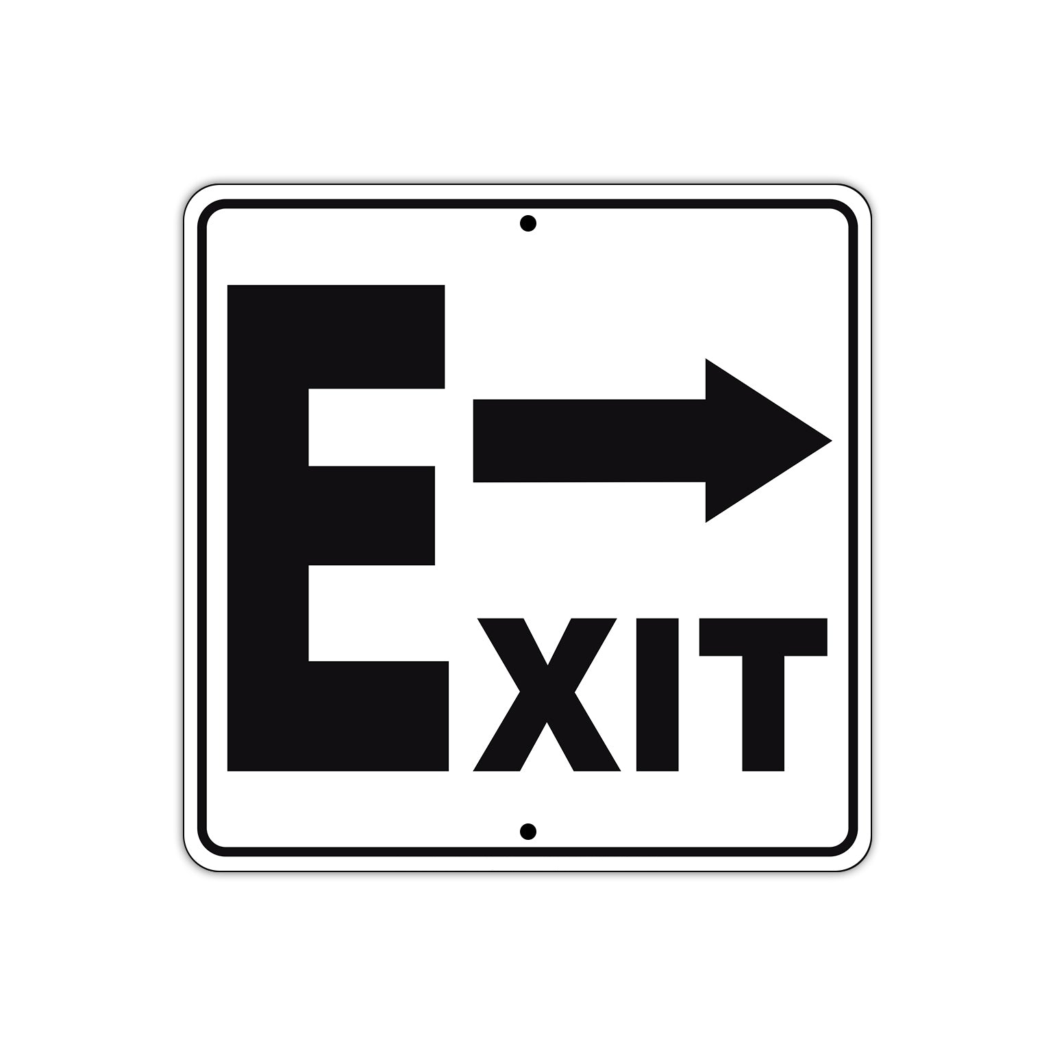 Exit Right Side Exit Directional Metal Sign  