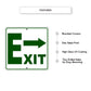 Exit Right Side Exit Directional Metal Sign Features