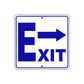 Exit Right Side Exit Directional Metal Sign Plate