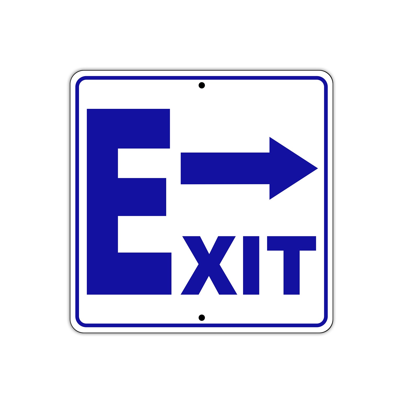 Exit Right Side Exit Directional Metal Sign Plate
