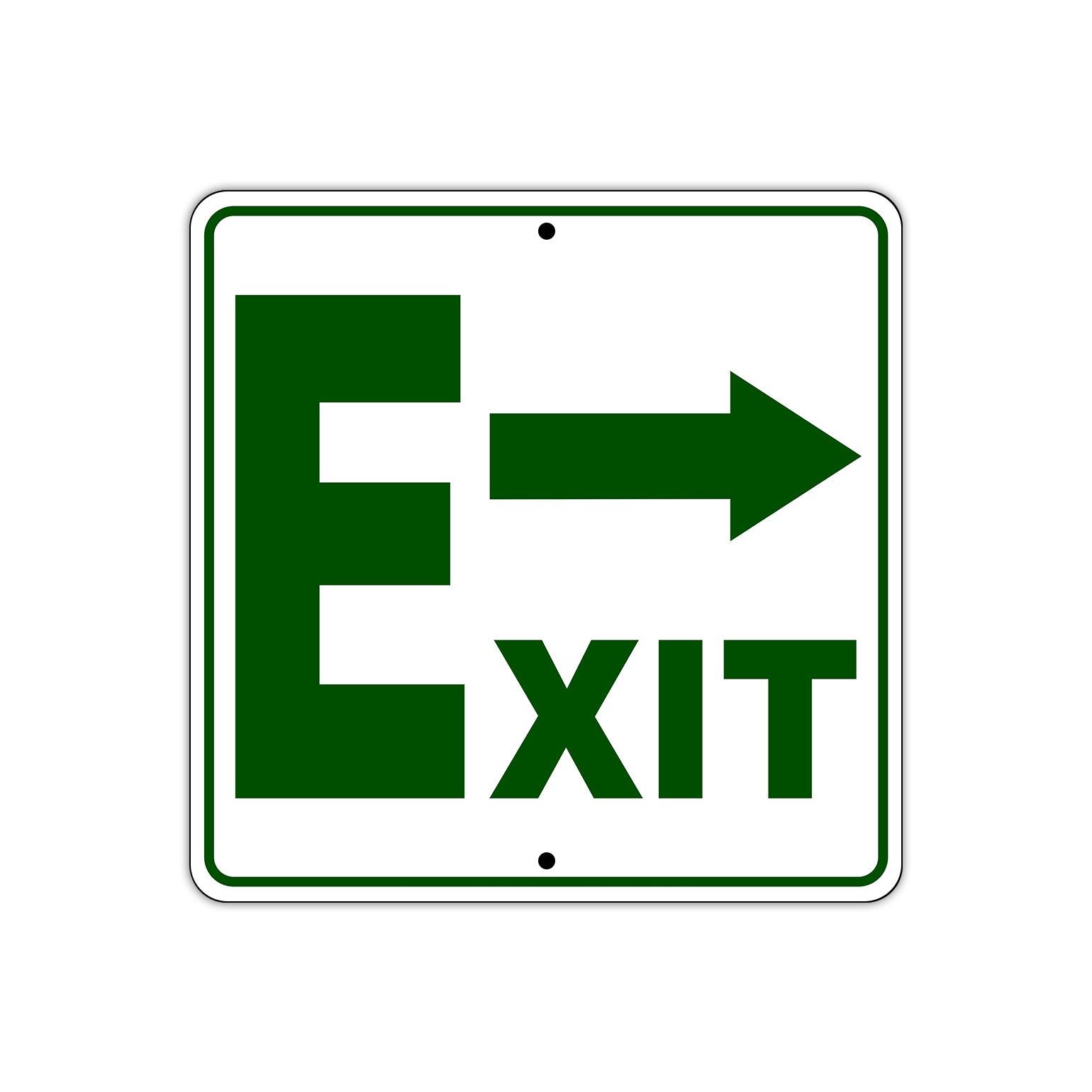 Exit Right Side Exit Directional Sign Plate