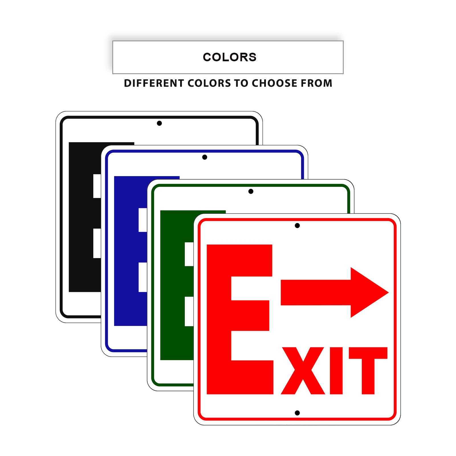 Exit Right Side Exit Directional Signs