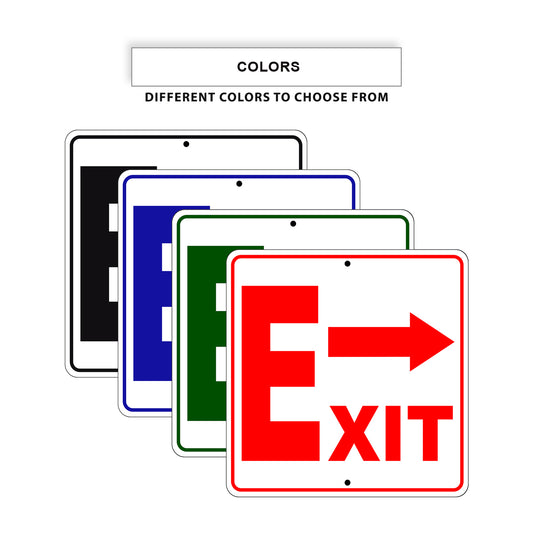 Exit Right Side Exit Directional Signs
