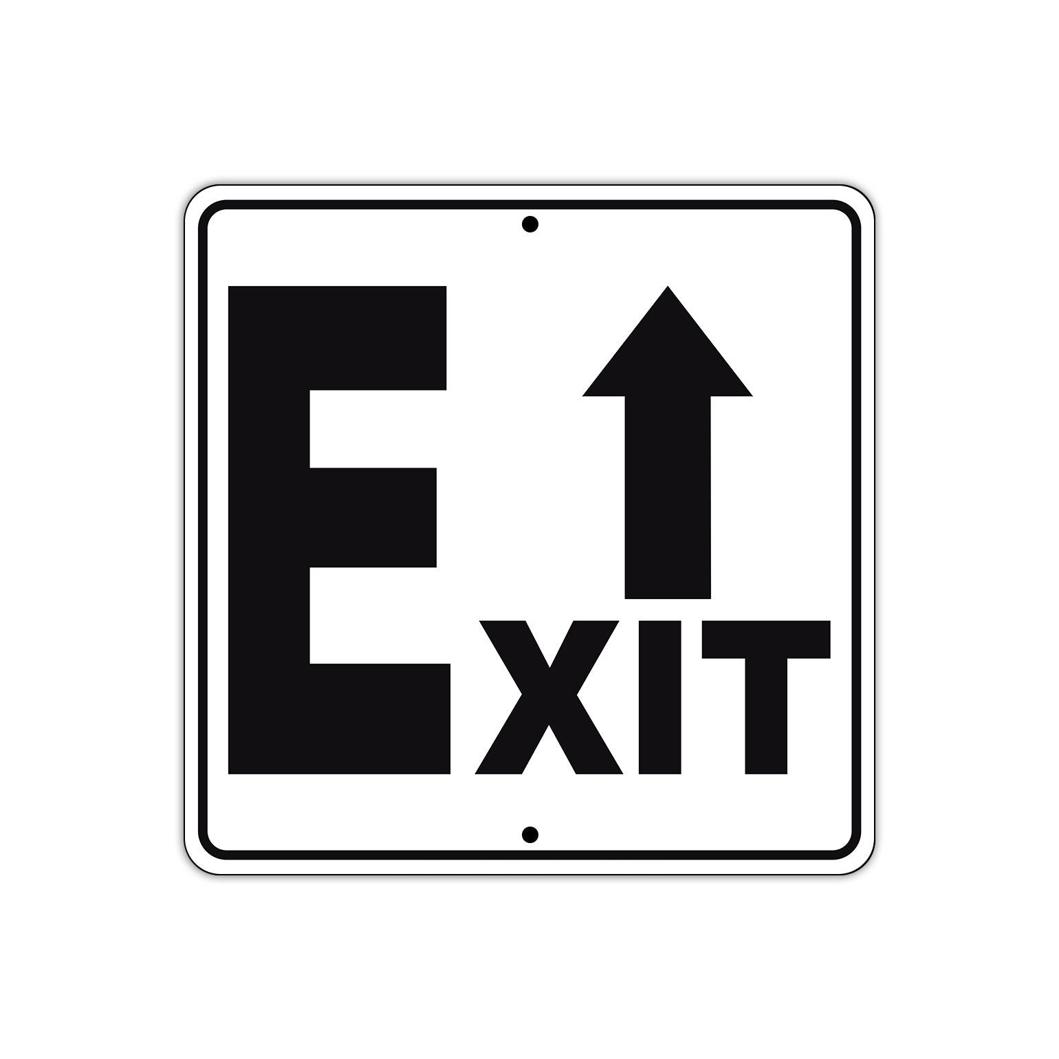 Exit Up Side Exit Directional Metal Sign  