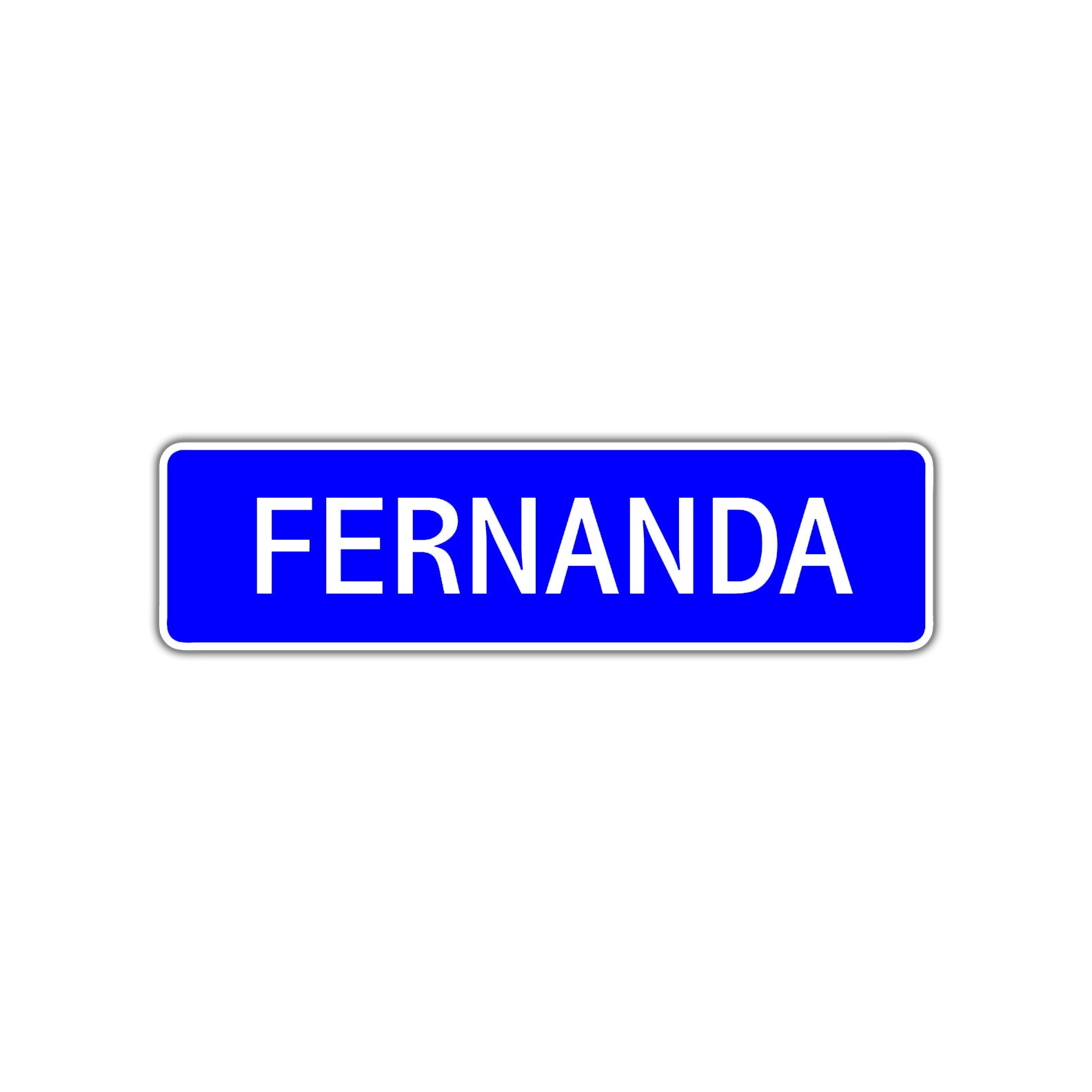 Fernanda Street Metal Sign Plate