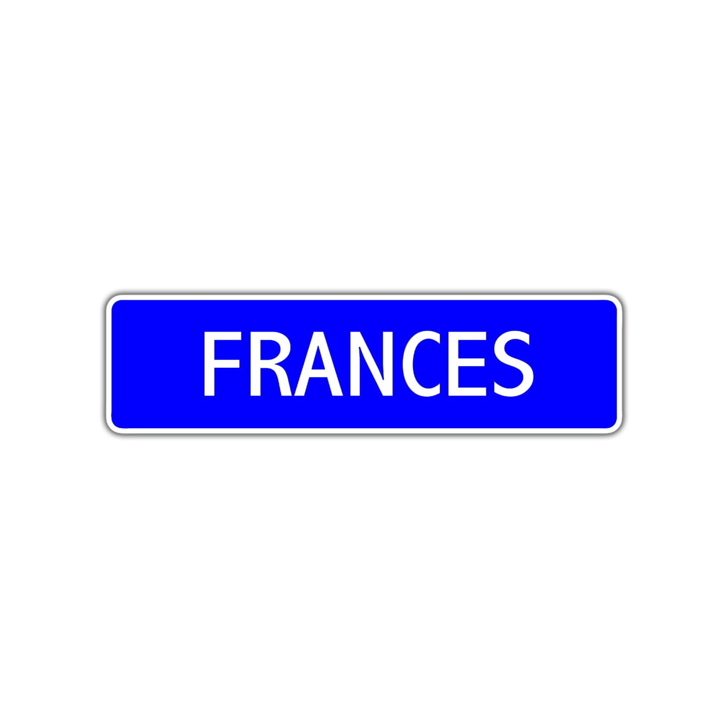 Frances Street Metal Sign Plate