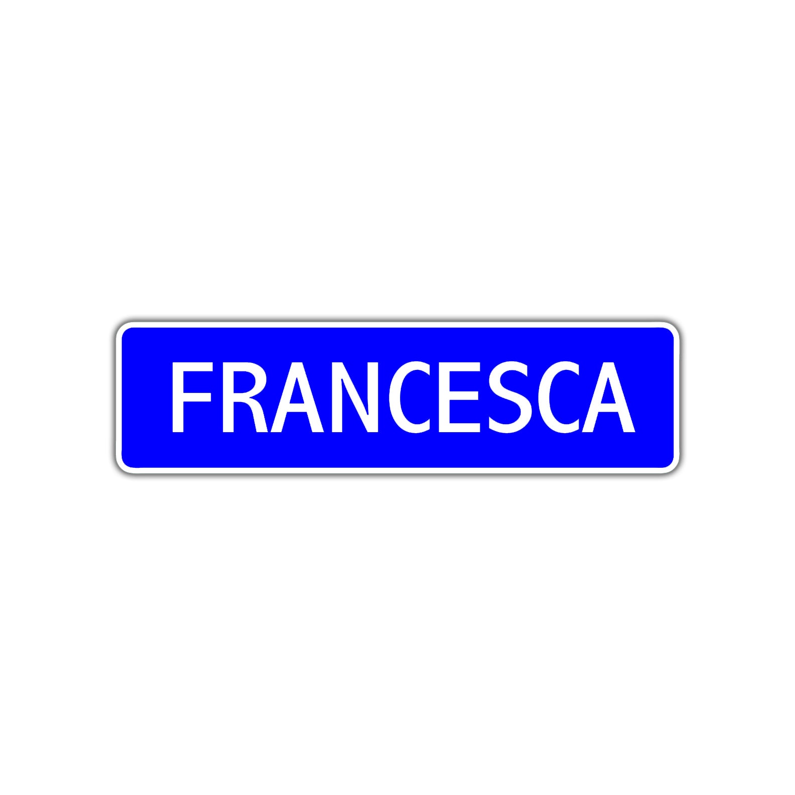 Francesca Street Metal Sign Plate