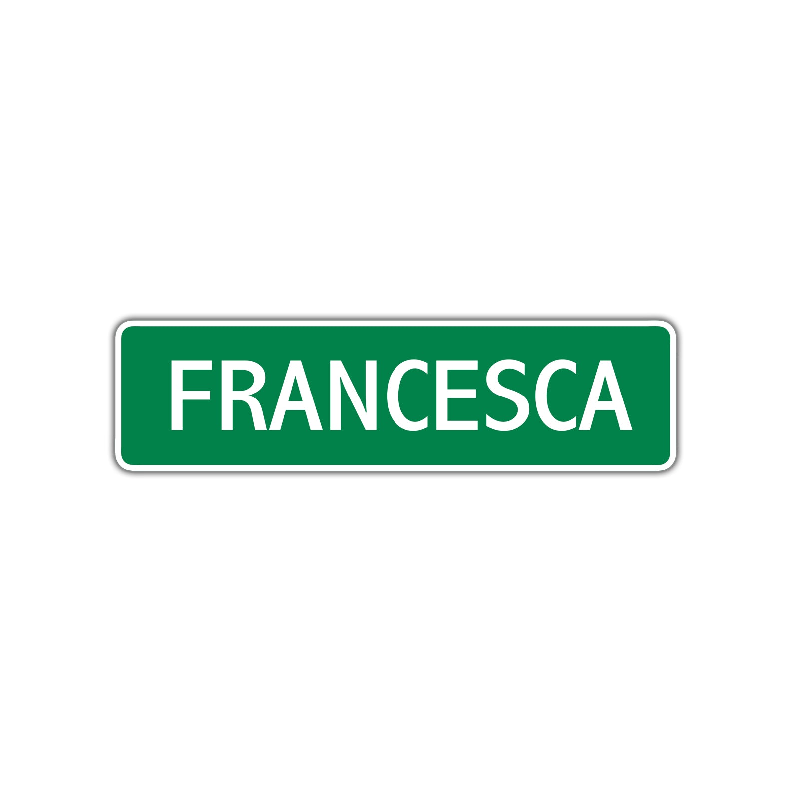 Francesca Street Sign Plate