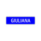 Giuliana Street Metal Sign Plate