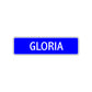 Gloria Street Metal Sign Plate