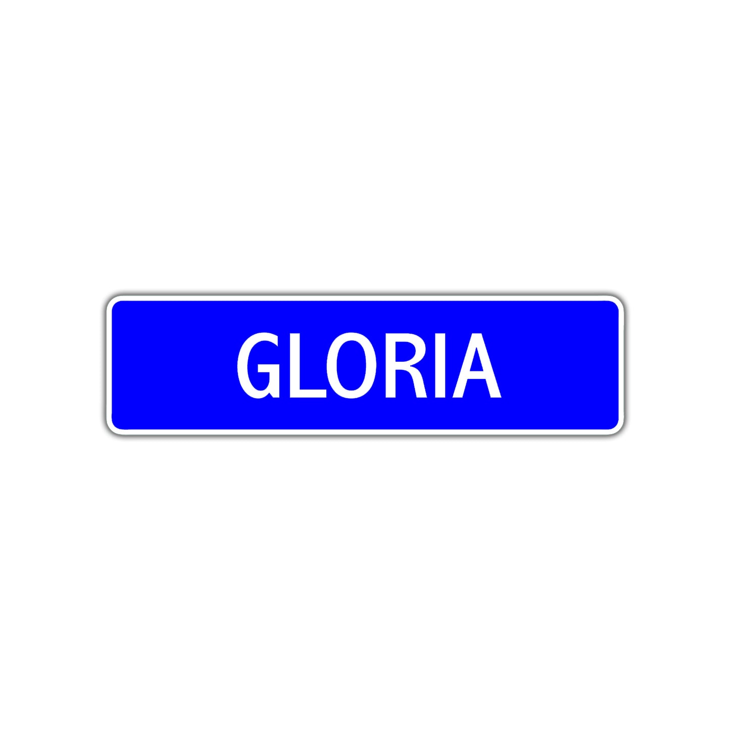 Gloria Street Metal Sign Plate