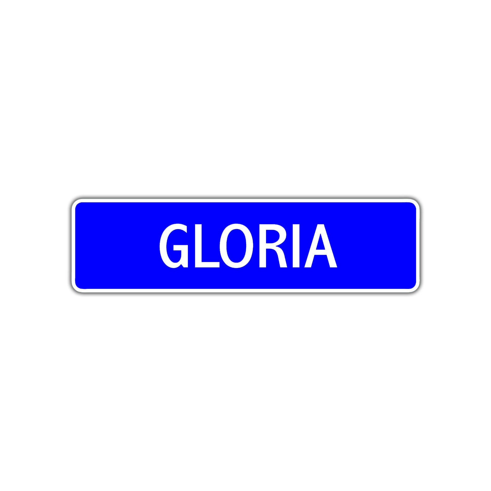 Gloria Street Metal Sign Plate
