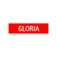Gloria Street Sign