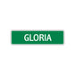 Gloria Street Sign Plate