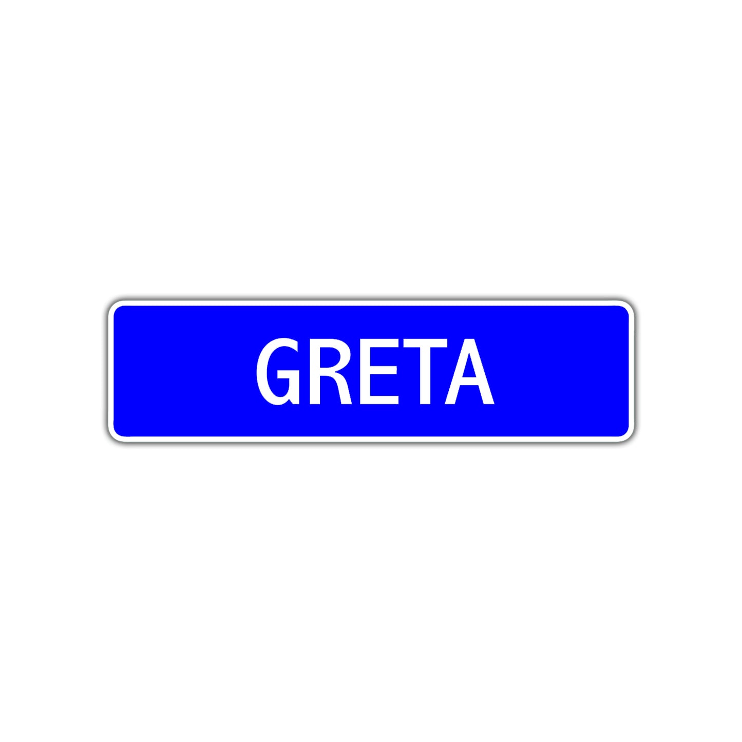 Greta Street Metal Sign Plate