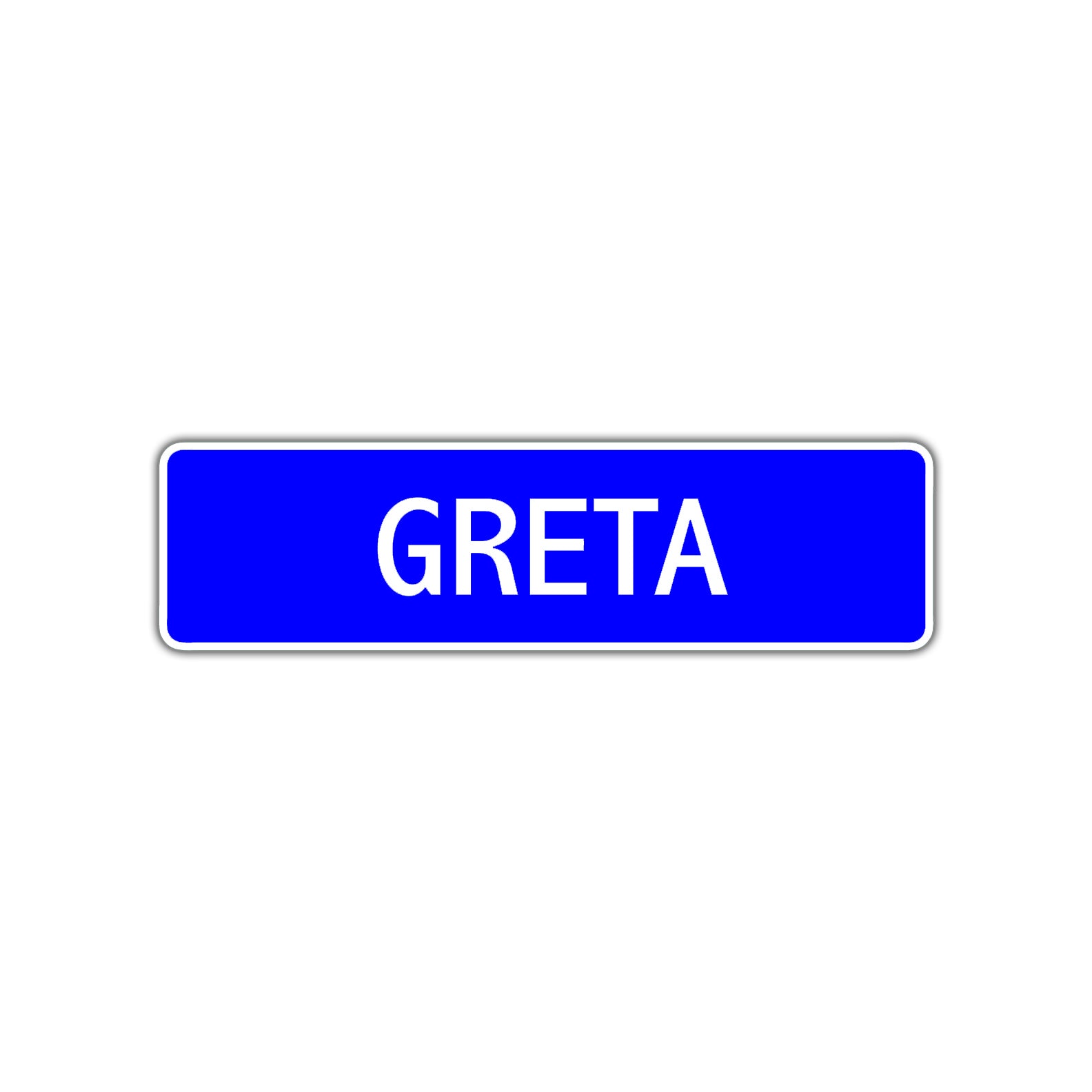 Greta Street Metal Sign Plate