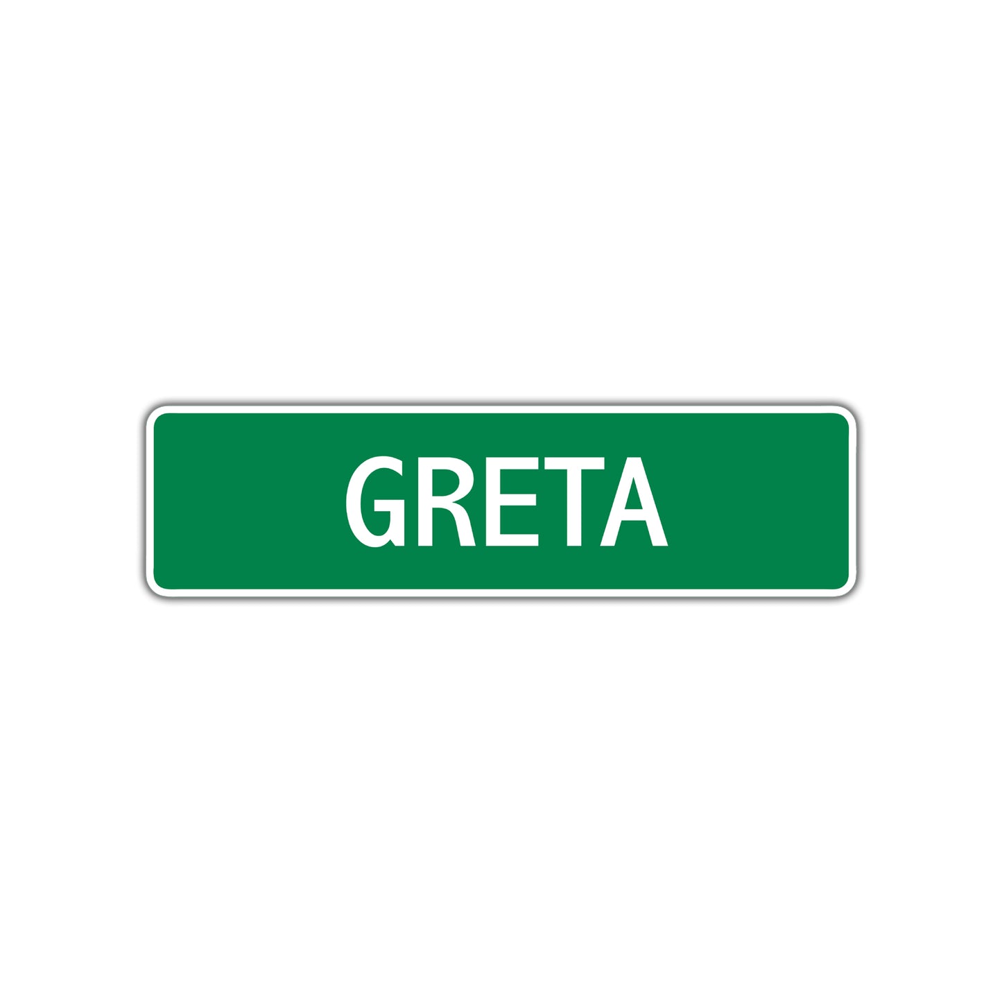 Greta Street Sign Plate