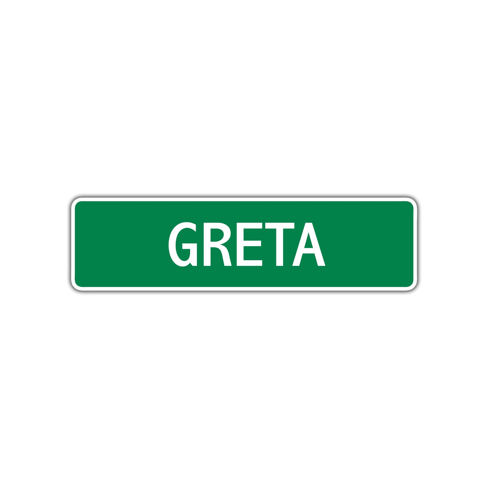 Greta Street Sign Plate