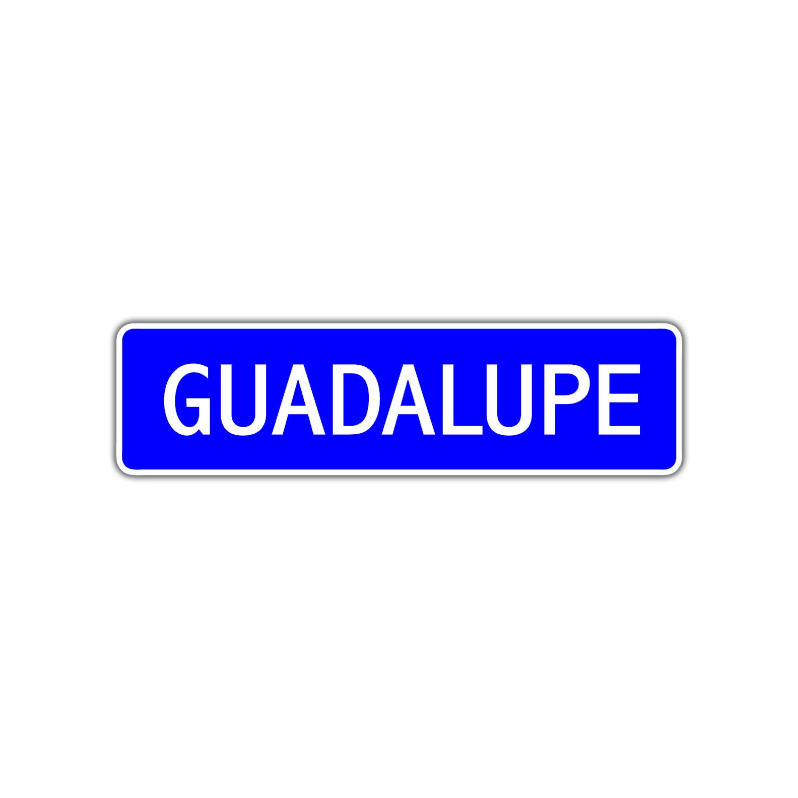 Guadalupe Street Metal Sign Plate