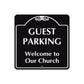 Guest Parking Church Parking Square Aluminum Metal Sign 