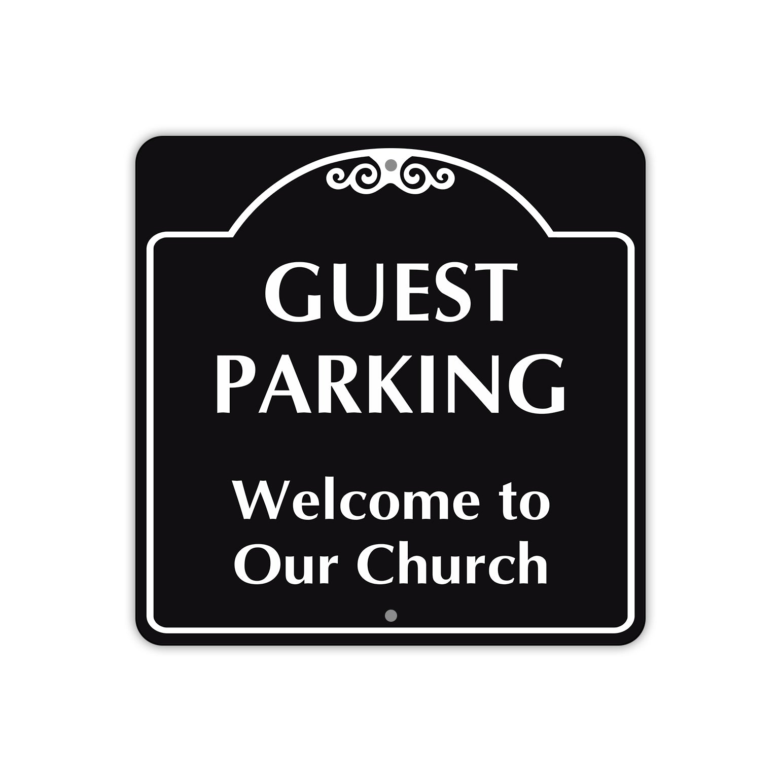 Guest Parking Church Parking Square Aluminum Metal Sign 