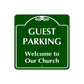 Guest Parking Church Parking Square Metal Sign