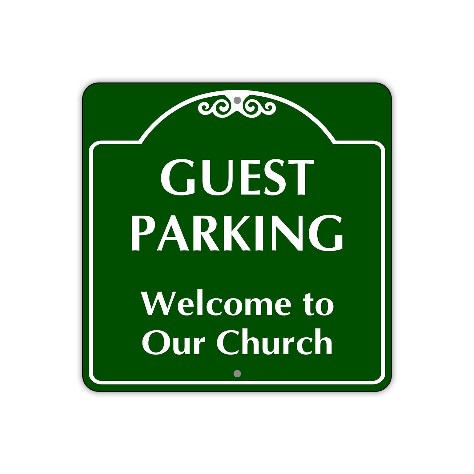 Guest Parking Church Parking Square Metal Sign