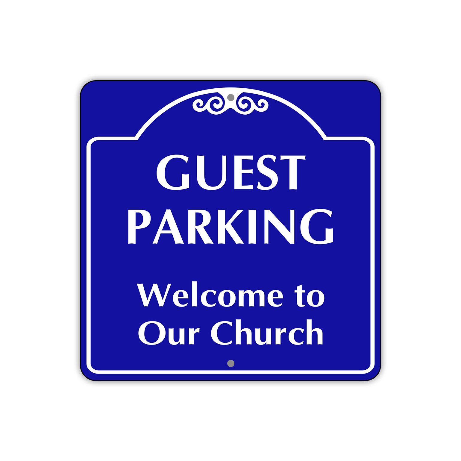 Guest Parking Church Parking Square Metal Sign Plate