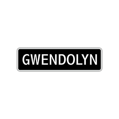 Gwendolyn Street Metal Sign  