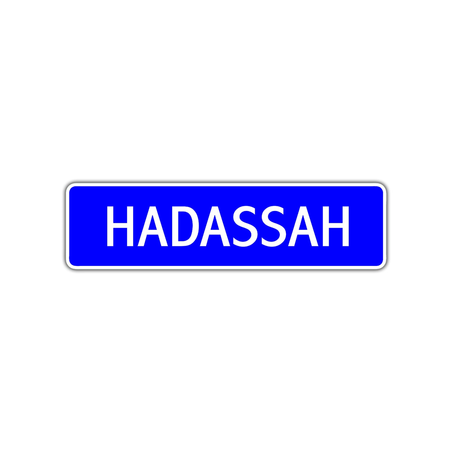 Hadassah Street Metal Sign Plate