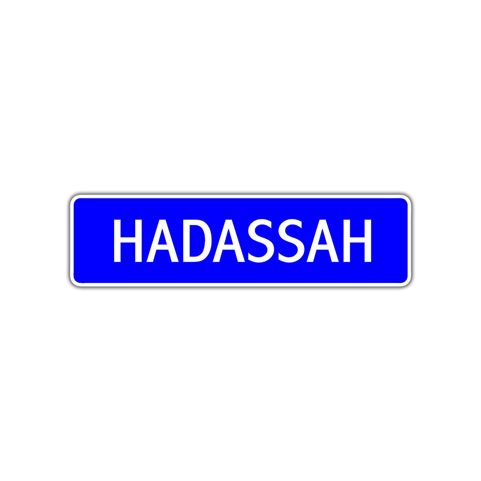 Hadassah Street Metal Sign Plate