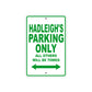 Hadleigh's Name Parking Only All Others Will Be Towed Metal Sign Plate