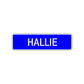 Hallie Street Metal Sign Plate
