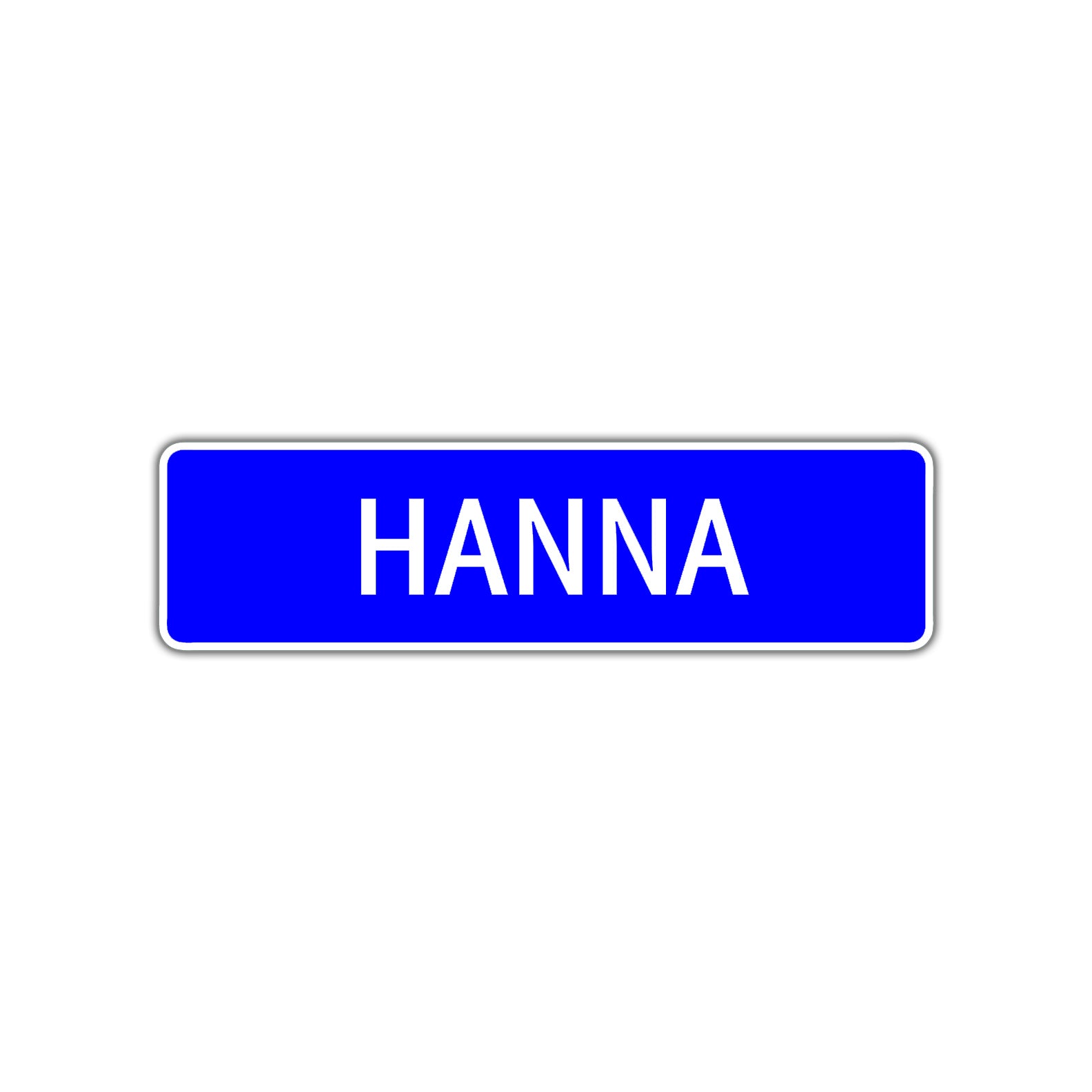 Hanna Street Metal Sign Plate