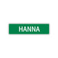 Hanna Street Sign Plate