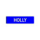 Holly Street Metal Sign Plate