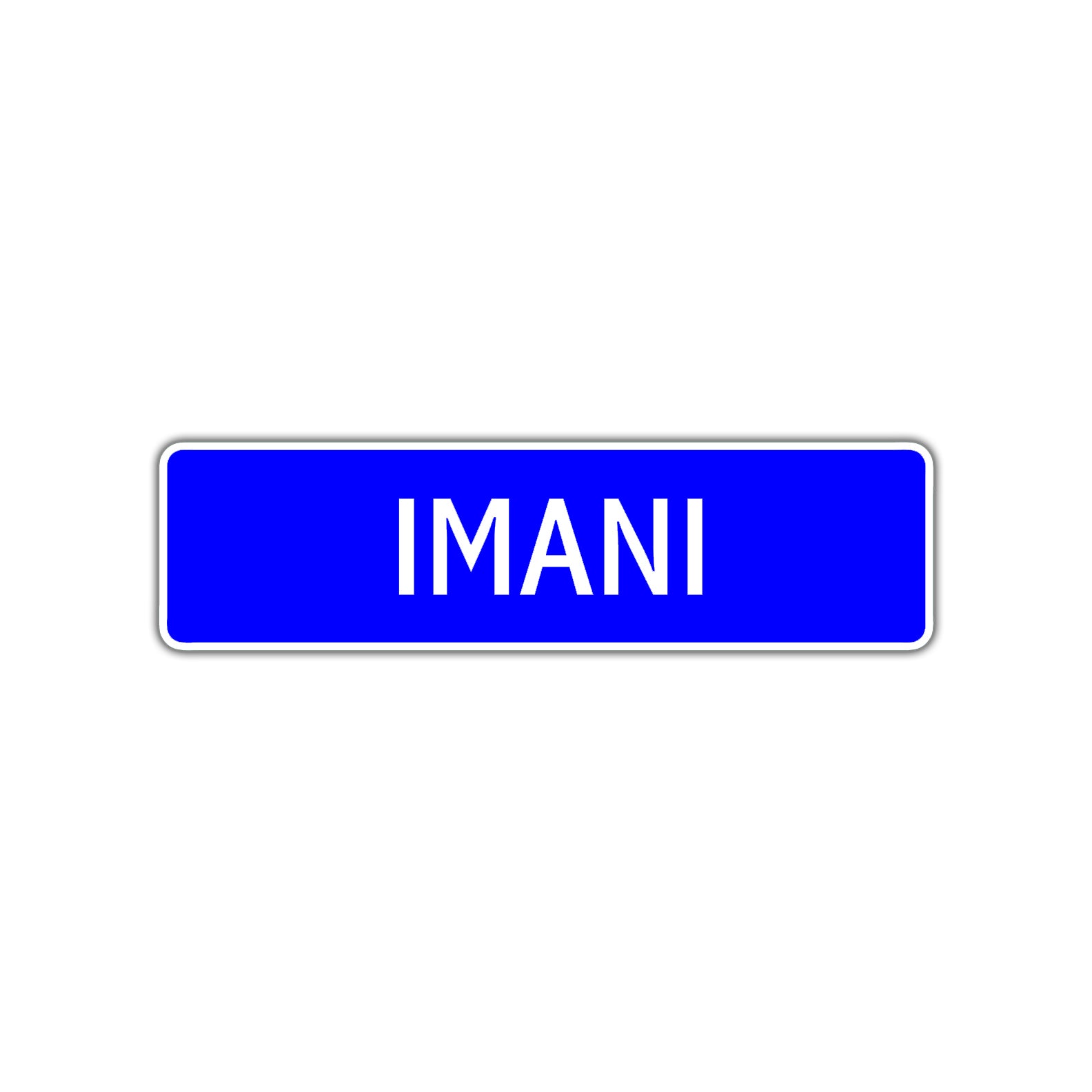 Imani Street Metal Sign Plate